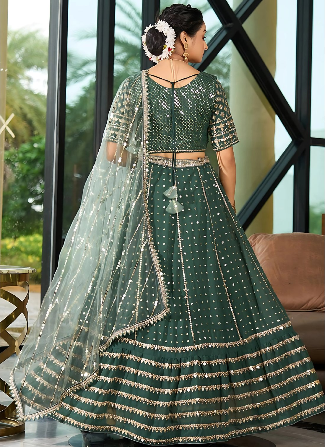 Lehenga Mart Designer Wedding Lehenga Choli For Women - Green - Distacart