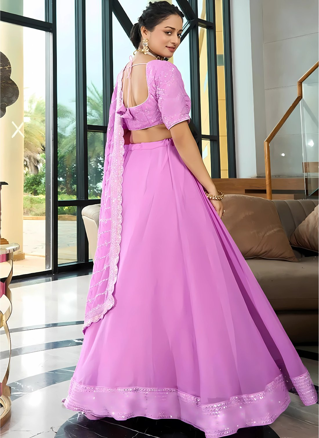 Lehenga Mart Designer Wedding Lehenga Choli For Women - Lavender - Distacart