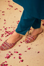 Thumbnail for BulBul Adab Muslin Teal Kurta Set with Dupatta