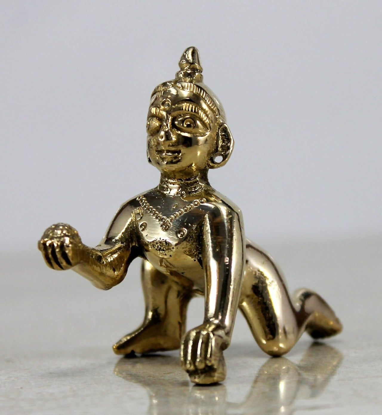 StonKraft Brass Laddoo Gopal Baby Krishna Murti Idol - Distacart
