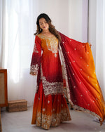 Thumbnail for Joban Fashion Multicolor Palazzo Chinon silk Coding Dori with Sequence with Rivet Moti