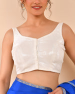 Thumbnail for Amodini Designer Studio Women's White Sequined Blouse - Distacart