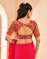 Thumbnail for Amodini Designer Studio Women's Madhubala Style Red Blouse With Sleeves - Distacart