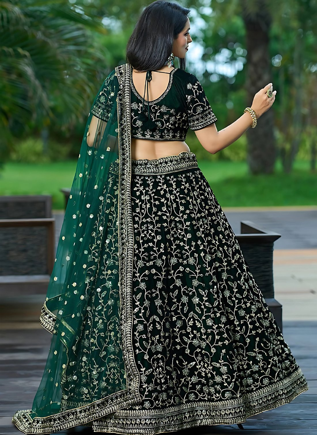 Lehenga Mart Designer Wedding Lehenga Choli For Women - Green - Distacart