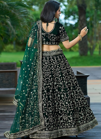 Lehenga Mart Designer Wedding Lehenga Choli For Women - Green - Distacart