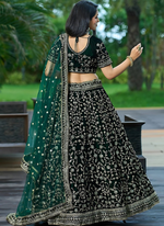 Thumbnail for Lehenga Mart Designer Wedding Lehenga Choli For Women - Green - Distacart