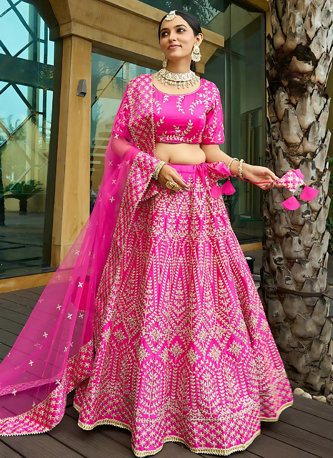 Lehenga Mart Designer Wedding Lehenga Choli For Women - Pink - Distacart
