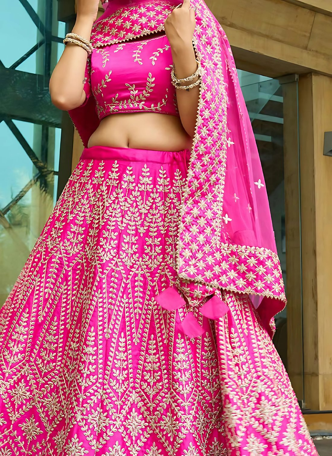 Lehenga Mart Designer Wedding Lehenga Choli For Women - Pink - Distacart