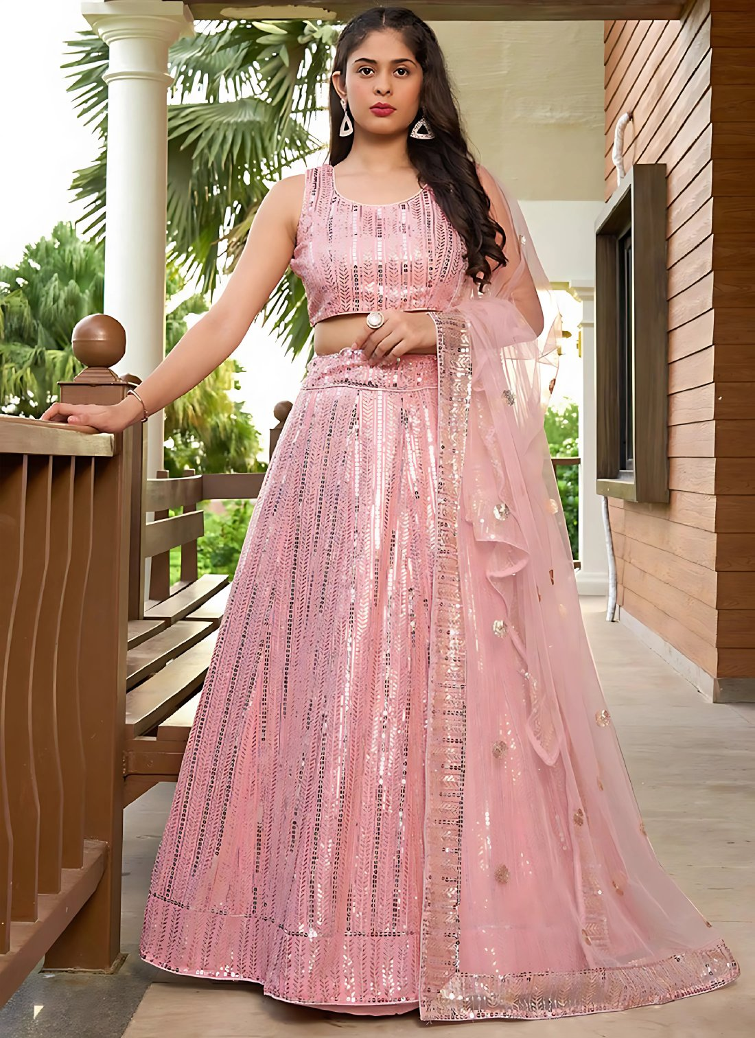 Lehenga Mart Designer Wedding Lehenga Choli For Women - Baby Pink - Distacart
