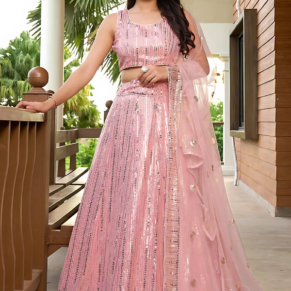 Lehenga Mart Designer Wedding Lehenga Choli For Women - Baby Pink - Distacart