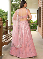 Thumbnail for Lehenga Mart Designer Wedding Lehenga Choli For Women - Baby Pink - Distacart