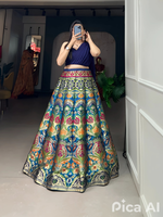 Thumbnail for Lehenga Mart Designer Wedding Lehenga Choli For Women - Blue - Distacart