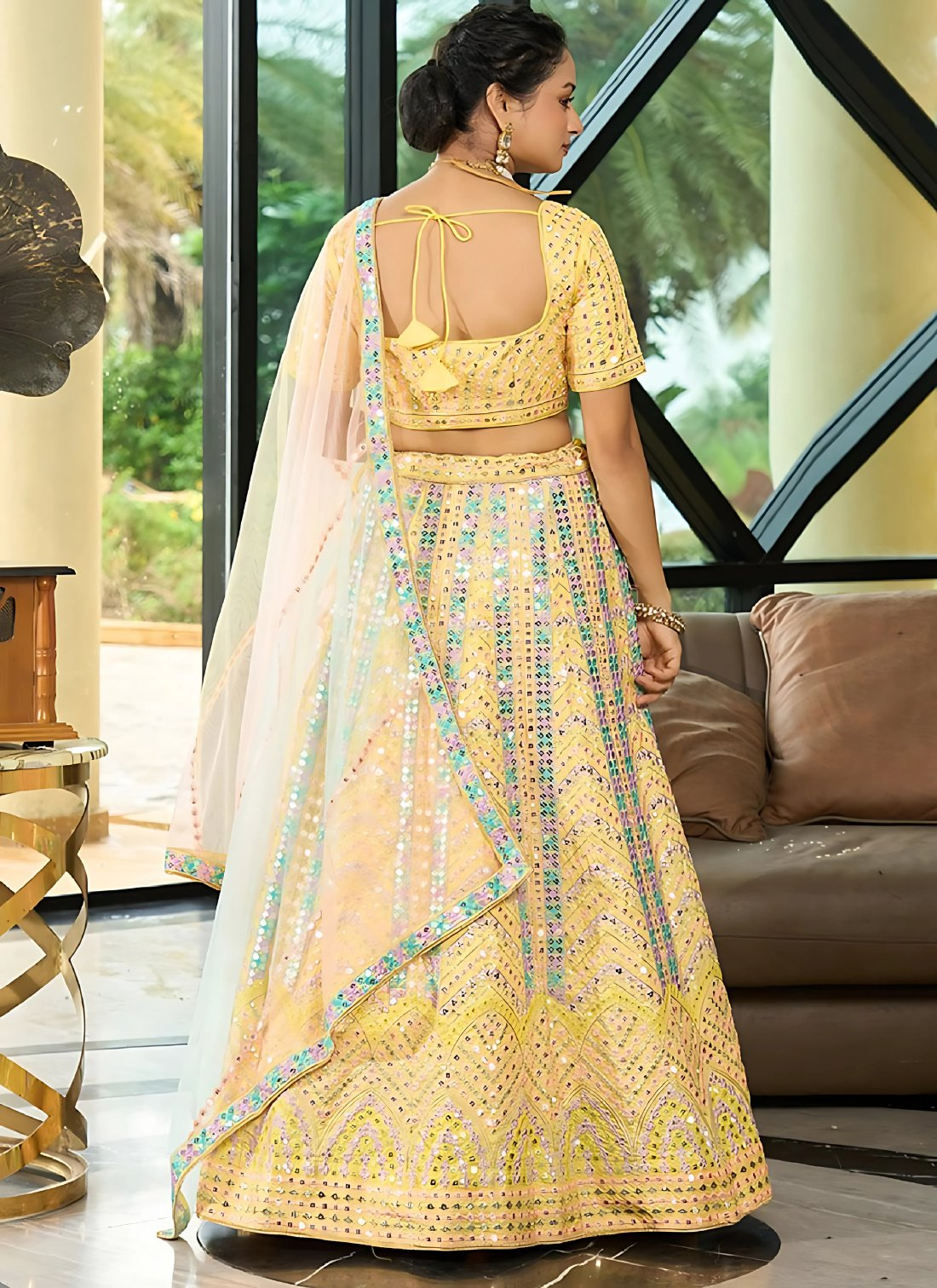 Lehenga Mart Designer Wedding Lehenga Choli For Women - Yellow - Distacart