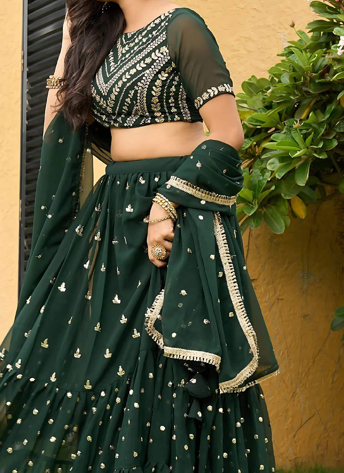 Lehenga Mart Designer Wedding Lehenga Choli For Women - Green - Distacart