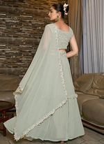 Thumbnail for Lehenga Mart Designer Wedding Lehenga Choli For Women - Grey - Distacart