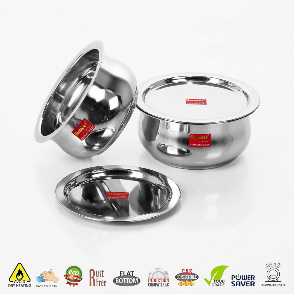Sumeet Stainless Steel Cookware Set With Lid - Dista