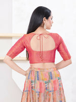 Thumbnail for Joban Fashion Magenta Shimmer Elbow Sleeveless Front Open Blouse