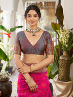 Thumbnail for Astita Pink Soft Silk Saree - Distacart