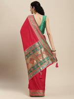 Thumbnail for Astita Silk Blend Maroon Saree