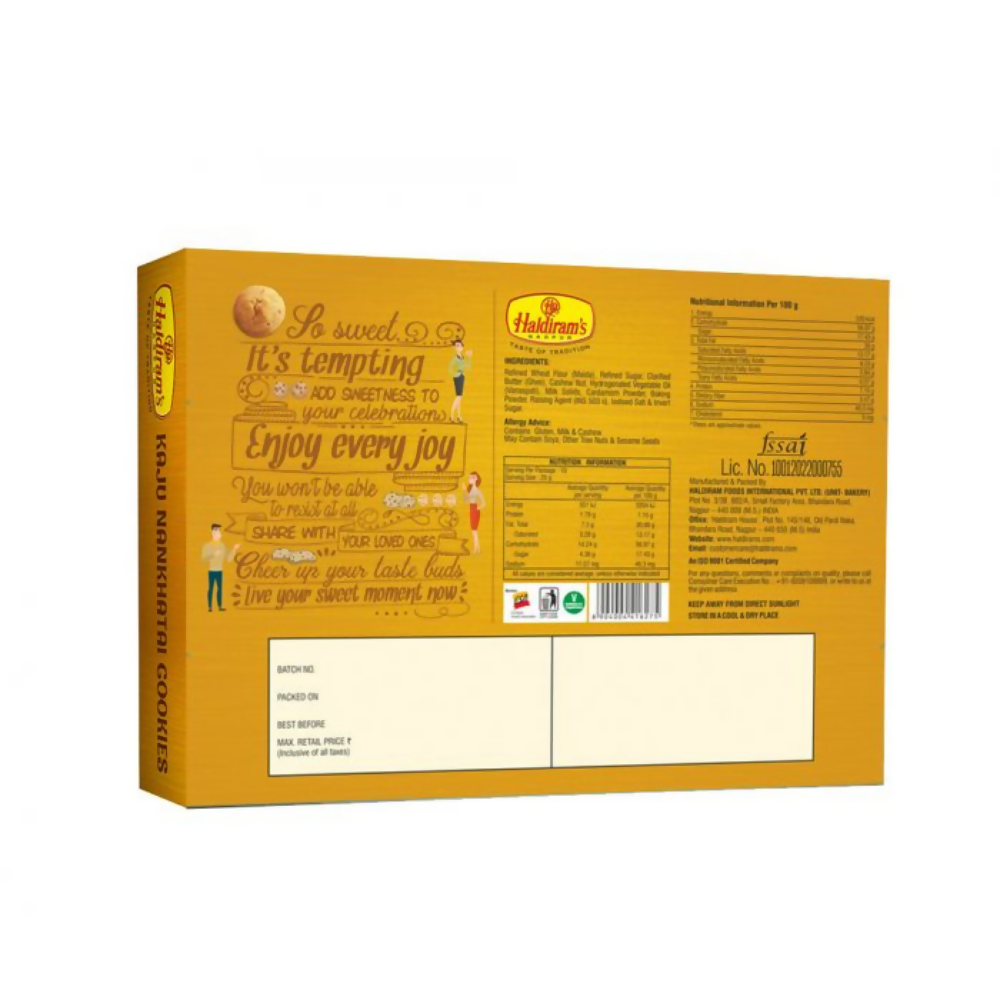 Haldiram's Kaju Nankhatai Cookies - Distacart