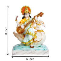 Thumbnail for Divine Gifts Marble Dust Goddess Saraswati Idol - Distacart