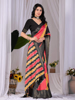 Thumbnail for Aastha Fashion Multi Soft Lichi Silk Printed Saree - Distacart