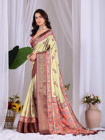 Thumbnail for Aastha Fashion Pista Soft Lichi Silk Printed Saree - Distacart