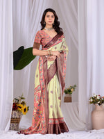 Thumbnail for Aastha Fashion Pista Soft Lichi Silk Printed Saree - Distacart