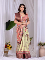 Thumbnail for Aastha Fashion Pista Soft Lichi Silk Printed Saree - Distacart