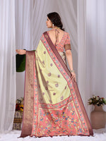 Thumbnail for Aastha Fashion Pista Soft Lichi Silk Printed Saree - Distacart