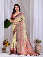 Thumbnail for Aastha Fashion Pista Soft Lichi Silk Printed Saree - Distacart