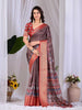 Aastha Fashion Light Brown Soft Lichi Silk Printed Saree - Distacart
