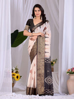Thumbnail for Aastha Fashion Cream Soft Lichi Silk Printed Saree - Distacart