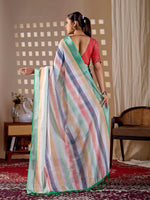 Thumbnail for Aastha Fashion Multi Soft Linen Cotton Printed Saree - Distacart