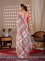 Thumbnail for Aastha Fashion Multi Soft Linen Cotton Printed Saree - Distacart