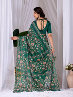 Thumbnail for Aastha Fashion Green Monsoon Printed Saree - Distacart