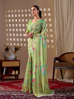 Thumbnail for Aastha Fashion Pista Monsoon Printed Saree - Distacart