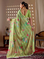 Thumbnail for Aastha Fashion Pista Monsoon Printed Saree - Distacart