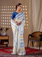 Thumbnail for Aastha Fashion White Monsoon Printed Saree - Distacart