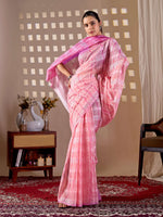 Thumbnail for Aastha Fashion Pink Monsoon Printed Saree - Distacart