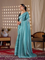 Thumbnail for Aastha Fashion See Green Monsoon Printed Saree - Distacart