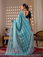 Thumbnail for Aastha Fashion See Green Monsoon Printed Saree - Distacart