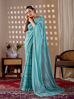 Thumbnail for Aastha Fashion See Green Monsoon Printed Saree - Distacart