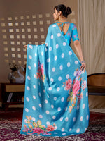Thumbnail for Aastha Fashion Sky Soft Satin Georgette Printed Saree - Distacart