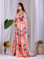 Thumbnail for Aastha Fashion Multi Soft Satin Georgette Printed Saree - Distacart