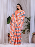 Thumbnail for Aastha Fashion Multi Soft Satin Georgette Printed Saree - Distacart