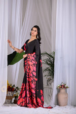 Thumbnail for Aastha Fashion Multi Soft Satin Georgette Printed Saree - Distacart