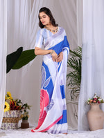 Thumbnail for Aastha Fashion Multi Soft Satin Georgette Printed Saree - Distacart