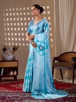 Thumbnail for Aastha Fashion Sky Soft Satin Georgette Printed Saree - Distacart