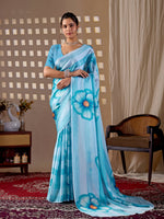 Thumbnail for Aastha Fashion Sky Soft Satin Georgette Printed Saree - Distacart